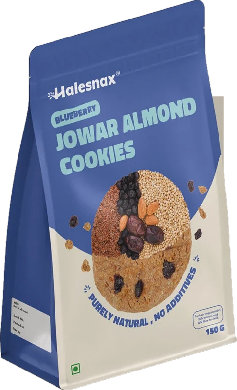 Blueberry Jowar Almond Cookies pack